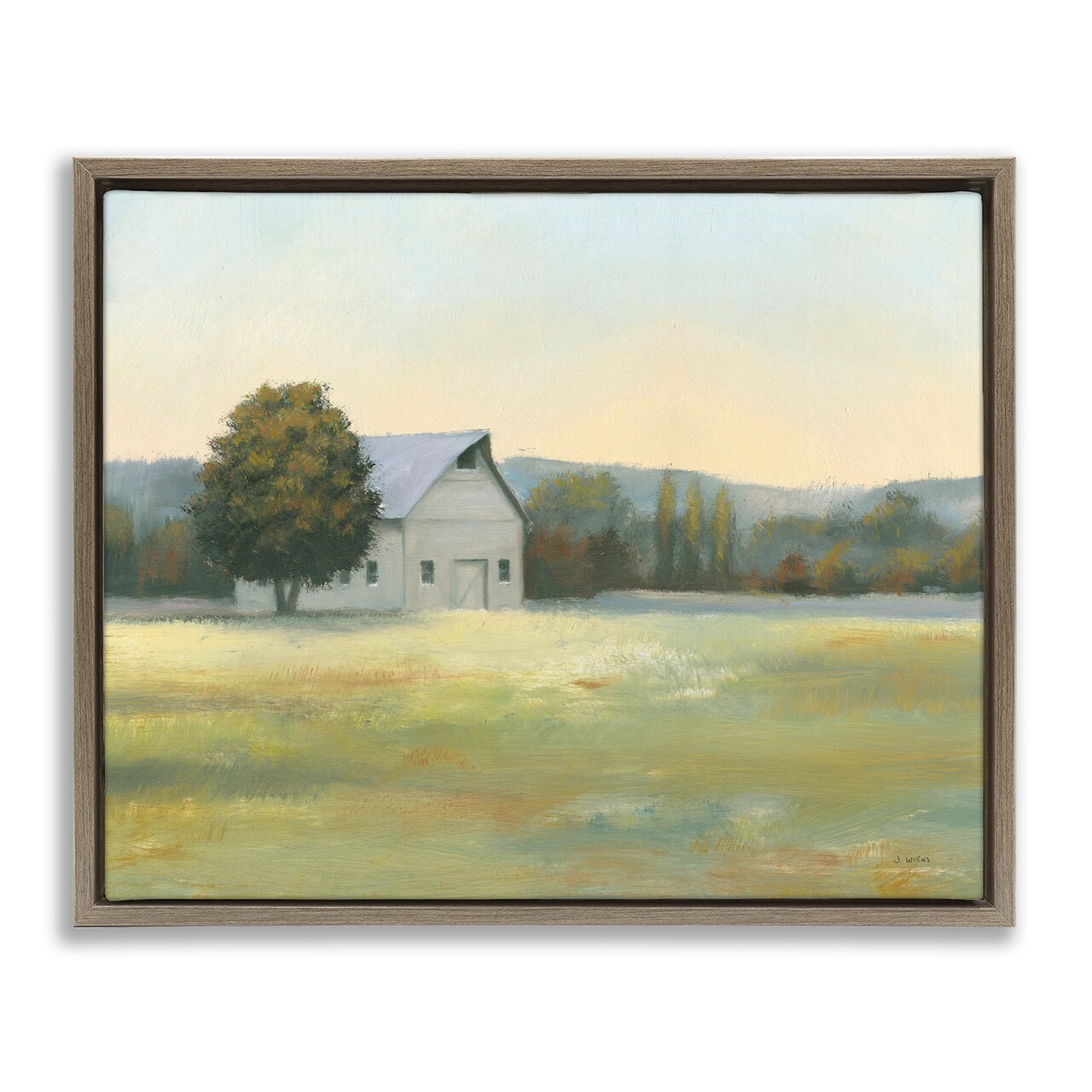 Stupell Industries Rural Countryside Cottage Framed Floater Canvas Wall Art